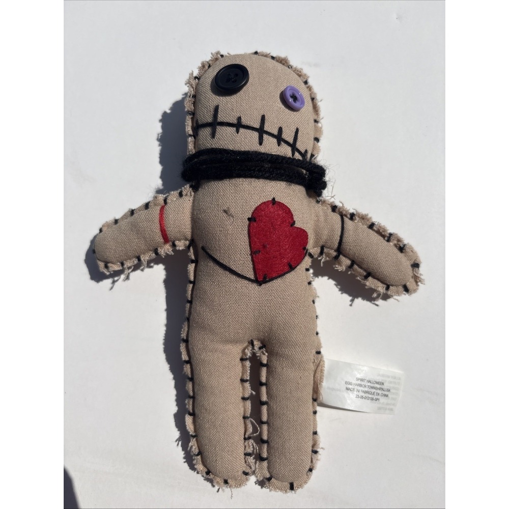 Spirit Halloween Voodoo Doll Plush Decoration Prop Scary Heart Stuffed